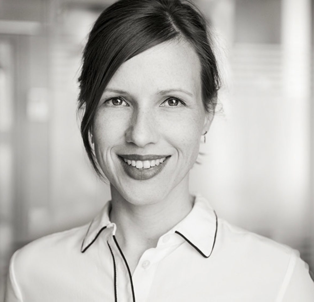 The picture portrays Claudia Huber who work for the Alfred Herrhausen Gesellschaft and is a member of the New Urban Progress Steering Committee.